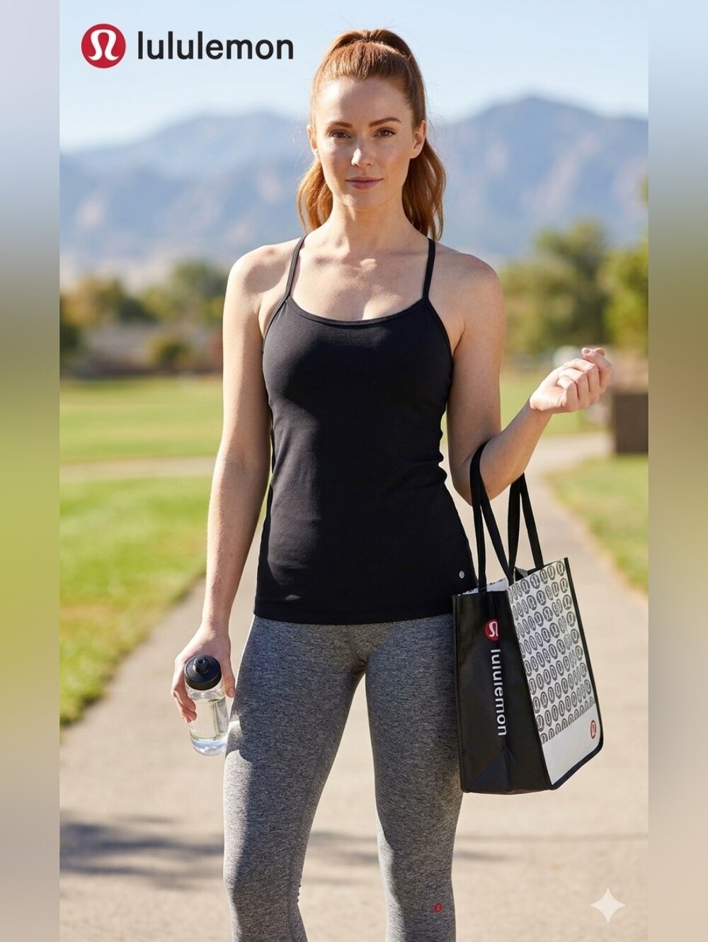 lululemon athletica Black Strappy Women's Tank Top